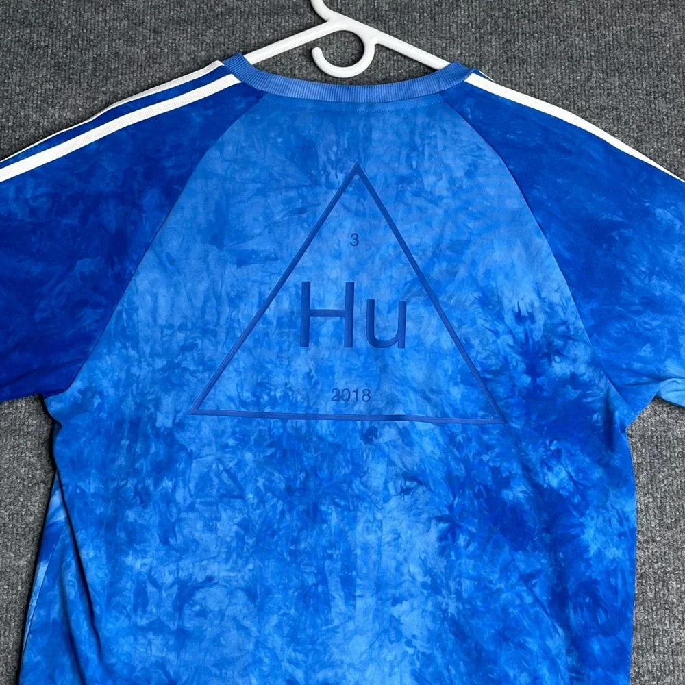 Adidas Pharrell Williams Hu Holi Tie Dye T-Shirt Blue Mens Medium Streetwear
